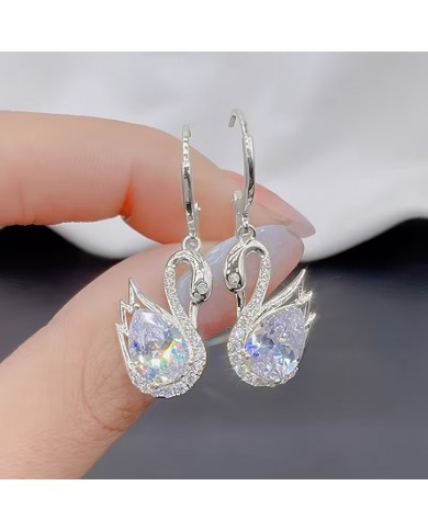Boucles d'Oreilles Cygnes