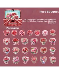 Autocollants Panier de Fleurs (50pcs)