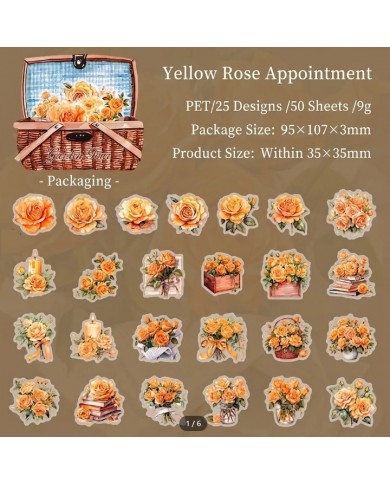 Autocollants Panier de Fleurs (50pcs)