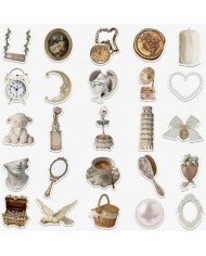 Autocollants White Aesthetic (50pcs)