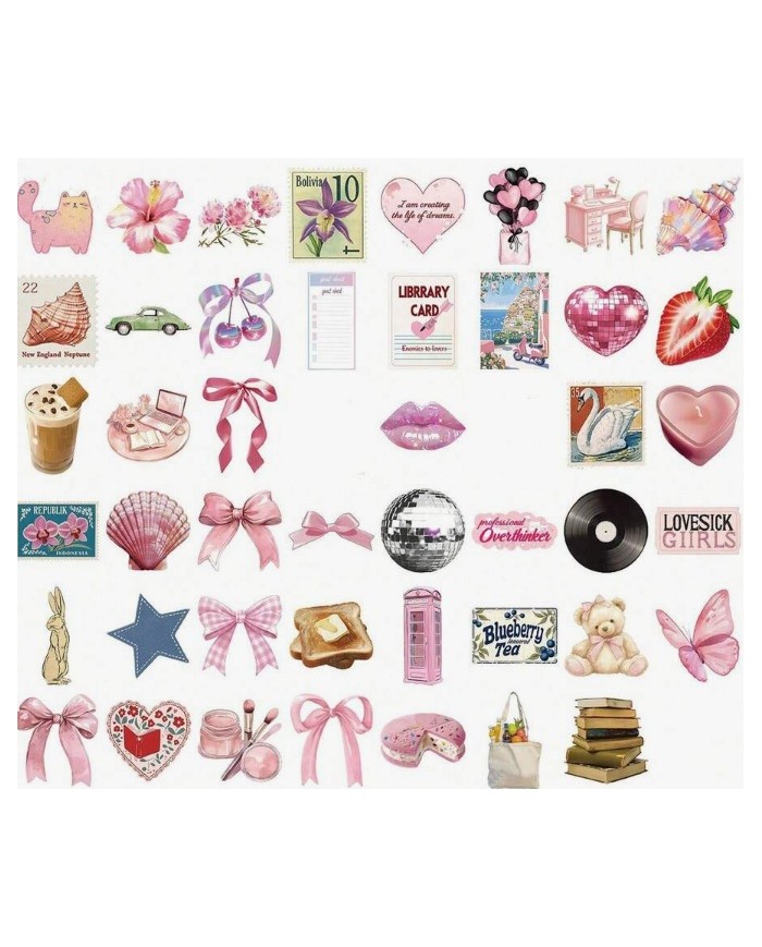 Autocollants Pink Aesthetic (50pcs)