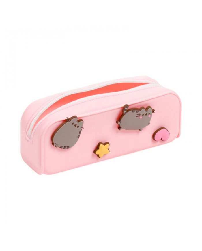 Trousse Silicone avec Charmes Étoiles & Cœurs - Pusheen The Cat