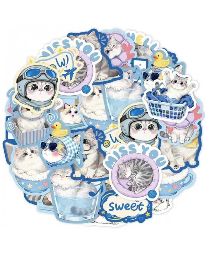 Autocollants Chat Mochi (30pcs)