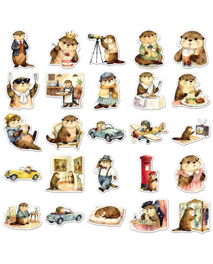 Autocollants Loutres (50pcs)