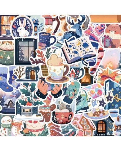 Autocollants Hiver Cocooning (50pcs)