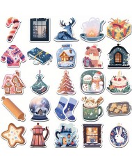 Autocollants Hiver Cocooning (50pcs)