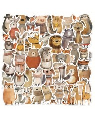 Autocollants Petite Famille d'Animaux (50pcs)