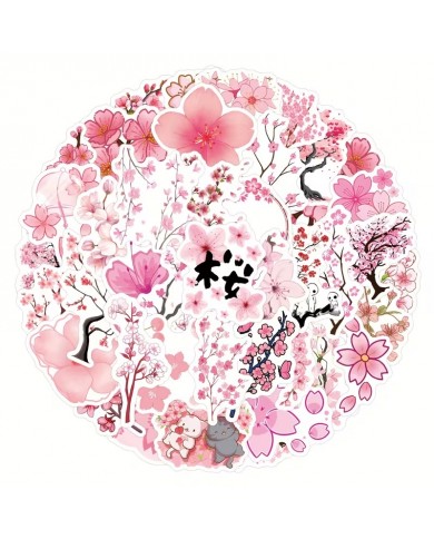 Autocollants Fleurs de Sakura (55pcs)