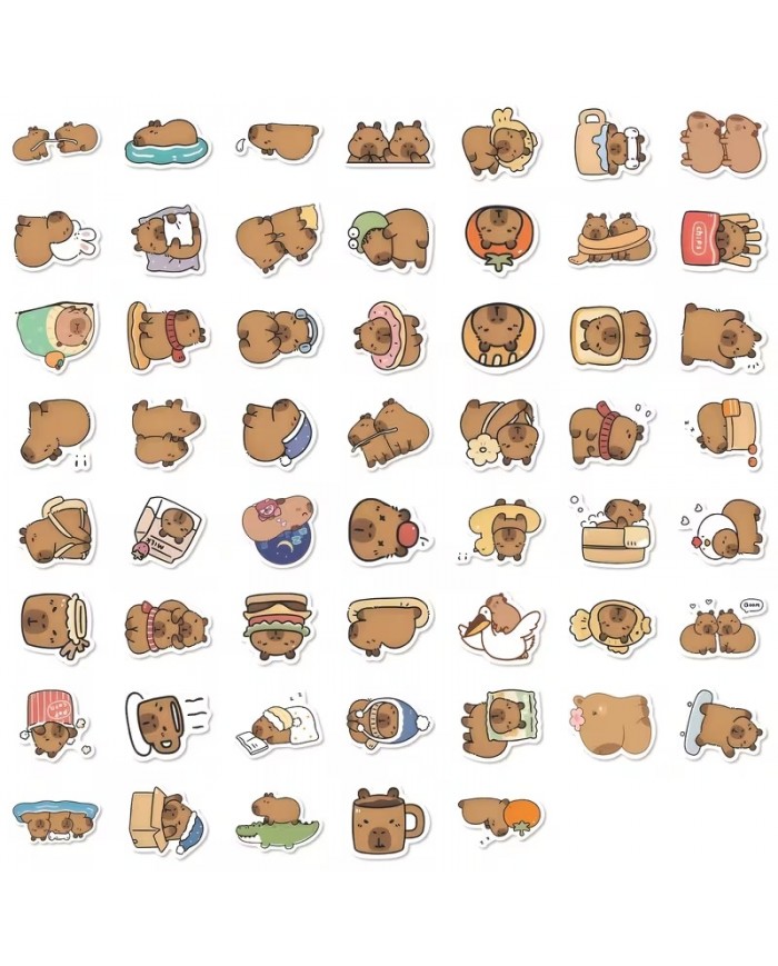 Autocollants Capybara (50pcs)
