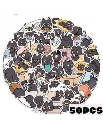 Autocollants Chats Noirs Espiègles (50pcs)