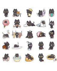 Autocollants Chats Noirs Espiègles (50pcs)