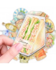 Autocollants Pique-nique en Bord de Mer (50pcs)
